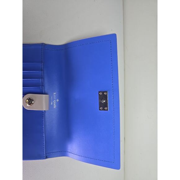 Kate Spade 2 Tone Wallet Preppy Feminine Chic Holiday Christmas Event Bridal - Picture 6 of 10